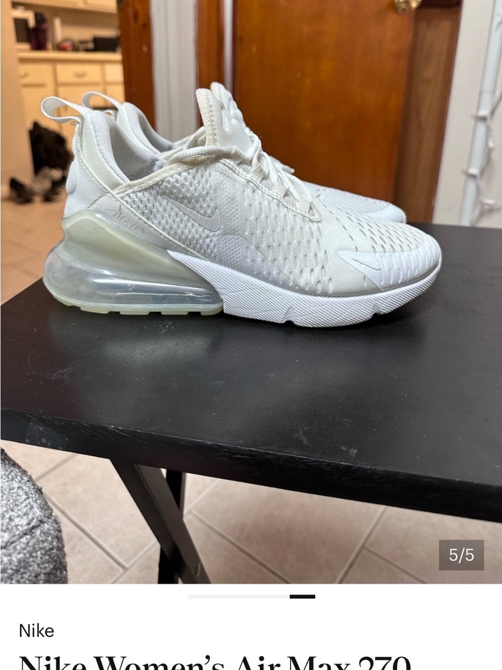 Nike Air Max 270 Women's Sneaker - Off-White/Cream